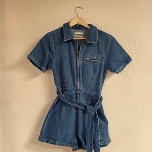 Urban Outfitters Blue Denim Romper